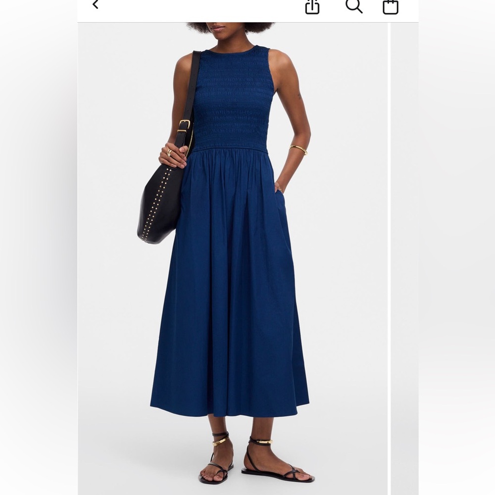 Madewell Navy Sleeveless Maxi Dress